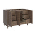 James Martin Portland 48 Inch Single Vanity in Whitewashed Walnut Corner View Open Door and Drawers