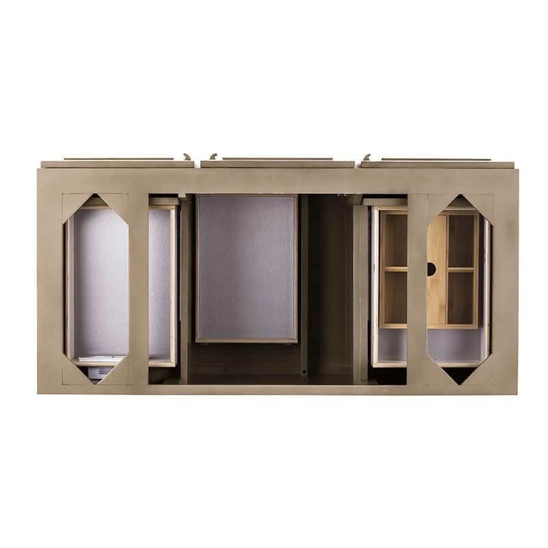 James Martin Portland 48 Inch Vanity Whitewashed Walnut Top View