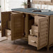 James Martin Portland 48 Single Vanity Whitewashed Walnut Cala Blue Silestone Top