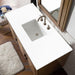 James Martin Portland 48" Single Vanity Whitewashed Walnut White Zeus Silestone Top