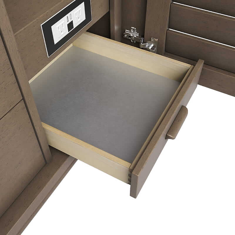 James Martin Portland 60" Double Vanity in Whitewashed Walnut With Soft Close Undermount Drawer Glides and Soft Close Door Hinges
