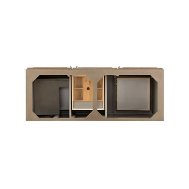 James Martin Portland 60 Inch Double Vanity Whitewashed Walnut Top View