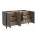 James Martin Portland 60 Inch Single Vanity in Whitewashed Walnut Corner View Open Door and Drawers
