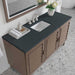 James Martin Portland 60 Inch Single Vanity in Whitewashed Walnut With Charcoal Soapstone Silestone Top