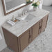 James Martin Portland 60 Inch Single Vanity in Whitewashed Walnut With Victorian Silver Silestone Top