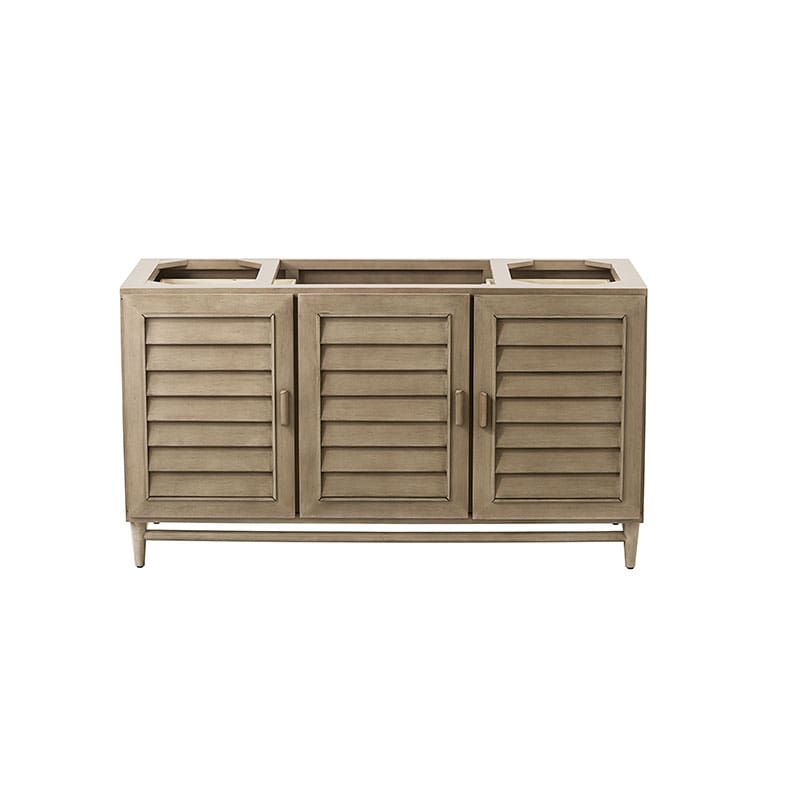 James Martin Portland 60 Single Vanity Whitewashed Walnut Cabinet