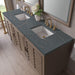 James Martin Portland 72" Double Vanity Whitewashed Walnut Parisien Bleu Silestone Top