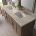 James Martin Portland 72 Inch Double Vanity in Whitewashed Walnut With Tajnar Eclos Top