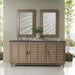 James Martin Portland 72 Inch Double Vanity Whitewashed Walnut Front View 