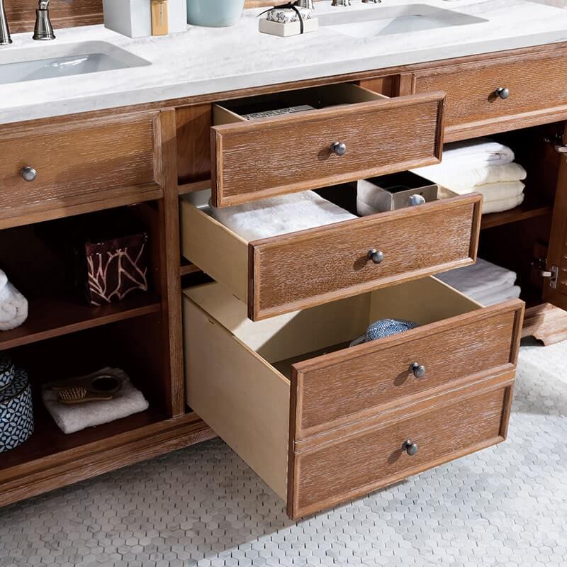 James Martin Savannah 72 Inch Single Vanity Driftwood Drawers