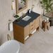 James Martin Solene 48 Inches Single Vanity Seaside Oak Charcoal Soapstone Silestone Top