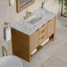 James Martin Solene 48" Single Vanity in Seaside Oak With Carrara Marble Top