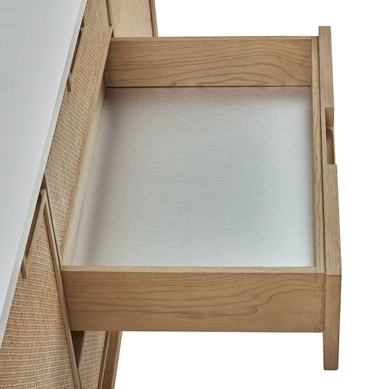 James Martin Solene 72 Inch Double Vanity in Seaside Oak With Three Full Extension Drawers