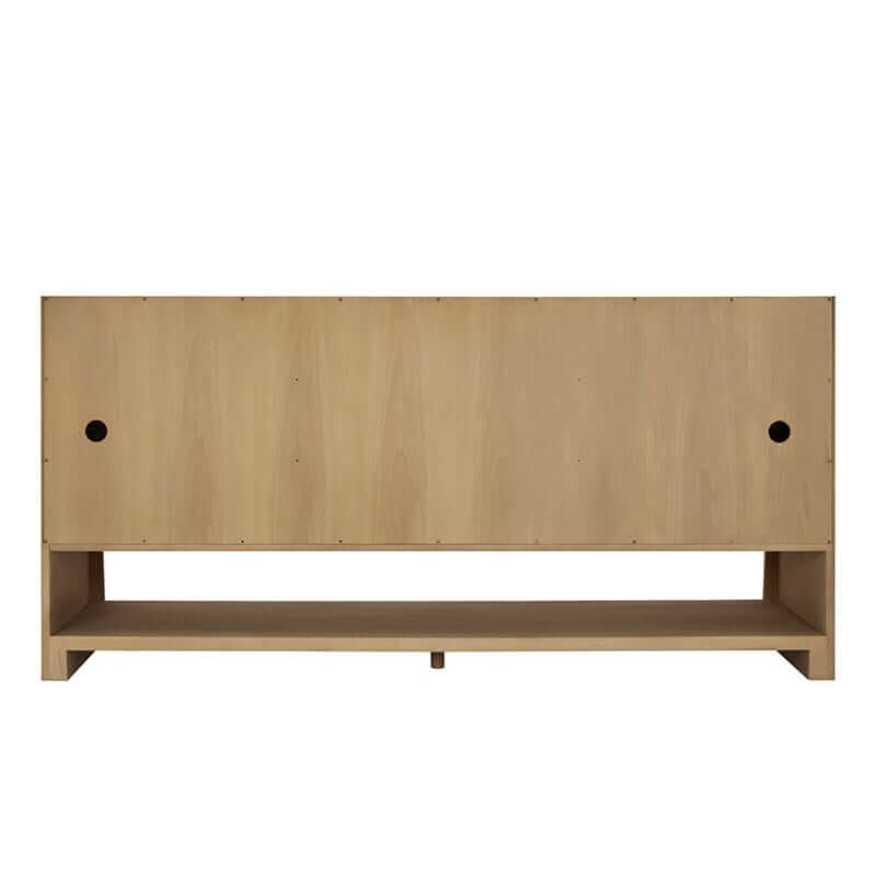 James Martin Solene 72 Inch Double Vanity Seaside Oak Back View