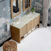 James Martin Solene 72 Inch Double Vanity Seaside Oak Victorian Silver Silestone Top