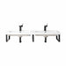 James Martin Three Boston 18" Wall Brackets in Matte Black With 47" White Glossy Composite Stone Top