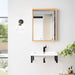 James Martin Two Boston 18 Wall Brackets in Matte Black With 23.6" White Glossy Composite Stone Top Front View