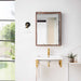 James Martin Two Boston 18" Wall Brackets in Radiant Gold With 23.6" White Glossy Composite Stone Top Front View