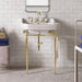 James Martin Wellington 24 Inch Single Vanity With Brass Finish Stand Front View Lifestyle