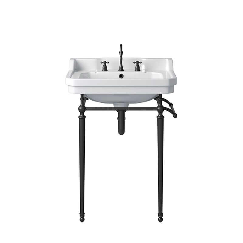 James Martin Wellington 24 Inch Single Vanity With Matte Black Finish Stand Front View