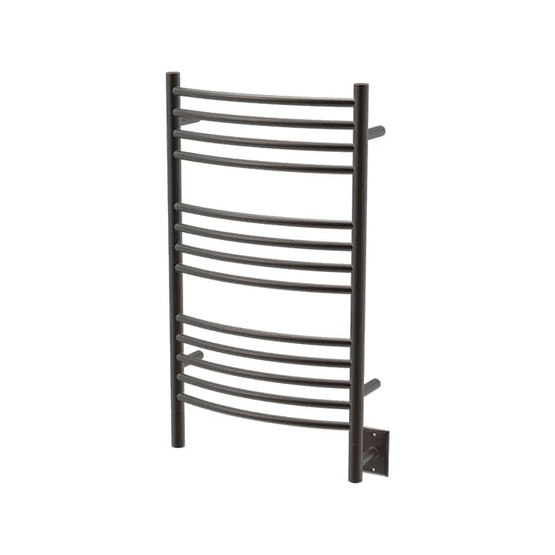 Jeeves Model C Curved Towel Warmer in Oil Rubbed Bronze Corner View