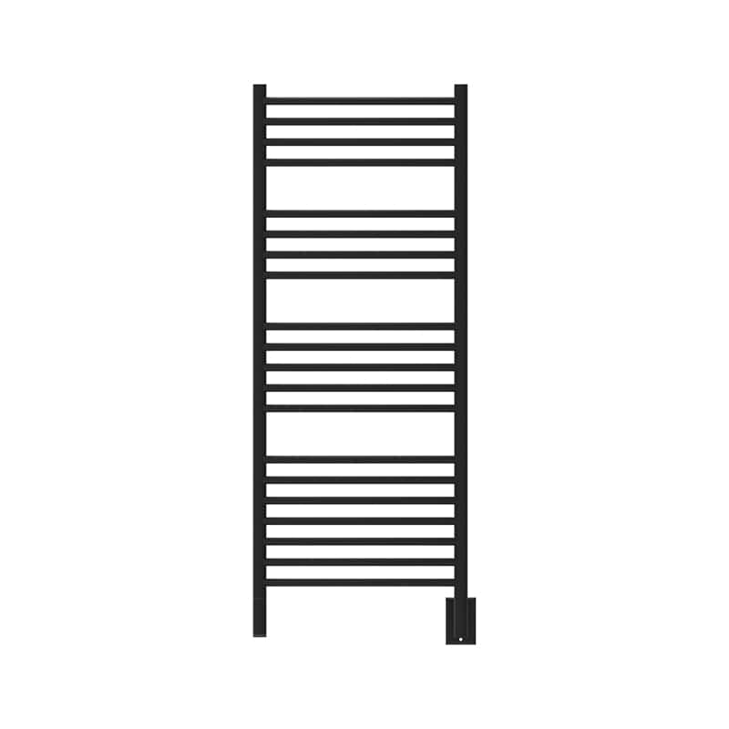 Jeeves Model D Curved 20 Bar Towel Warmer in Matte Black Front View