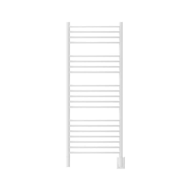 Jeeves Model D Curved 20 Bar Towel Warmer in White Front View