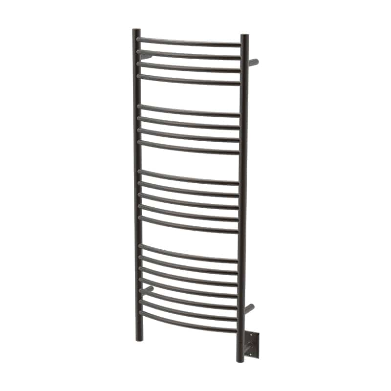 Jeeves Model D Curved Towel Warmer in Oil Rubbed Bronze Corner View