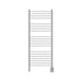 Jeeves Model D Straight 20 Bar Towel Warmer in Brushed Stainless Front View