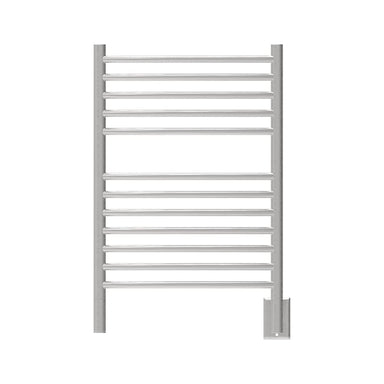 Jeeves Model E Curved 12 Bar Towel Warmer in Brushed Stainless Front View