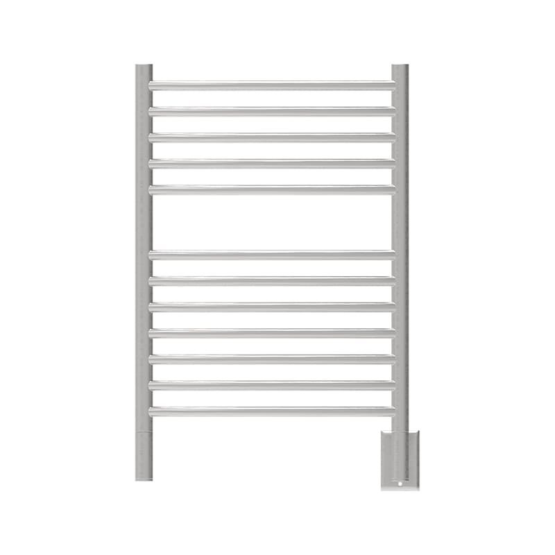 Jeeves Model E Curved 12 Bar Towel Warmer in Brushed Stainless Front View