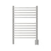 Jeeves Model E Curved 12 Bar Towel Warmer in Polished Stainless Front View