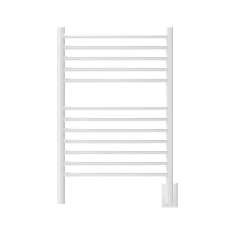 Jeeves Model E Curved 12 Bar Towel Warmer in White Front View