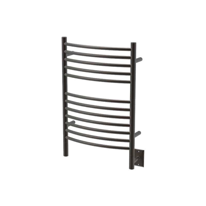 Jeeves Model E Curved Towel Warmer in Oil Rubbed Bronze Corner View