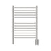 Jeeves Model E Straight 12 Bar Towel Warmer in Polished Stainless Front View
