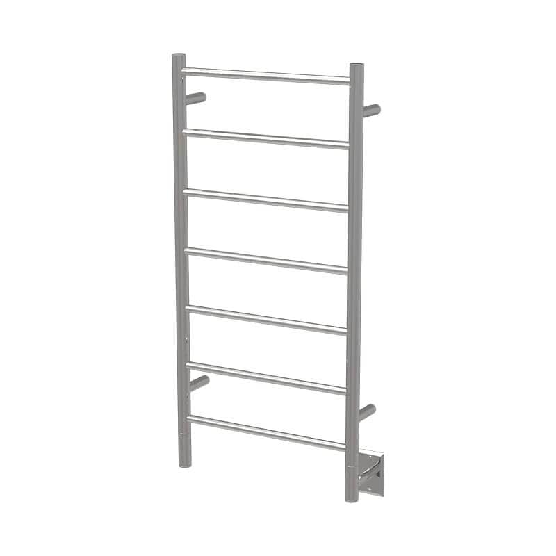 Jeeves Model F Straight 7 Bar Drying Rack in Polished Stainless Corner View