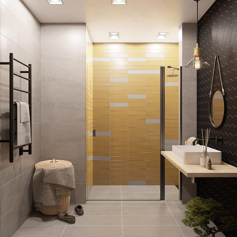 Jeeves Model F Straight Drying Rack in Matte Black Side View