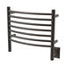 Jeeves Model H Curved 7 Bar Towel Warmer in Oil Rubbed Bronze Corner View