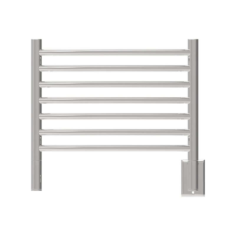 Jeeves Model H Curved 7 Bar Towel Warmer in Polished Stainless Front View