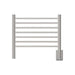 Jeeves Model H Straight 7 Bar Towel Warmer in Brushed Stainless Front View
