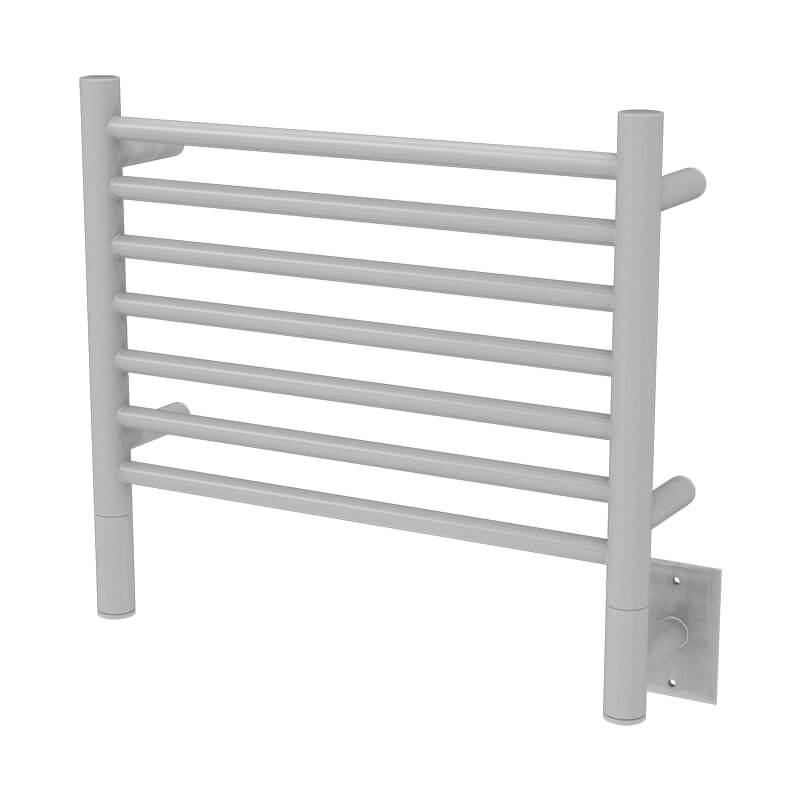 Jeeves Model H Straight 7 Bar Towel Warmer in White Corner View