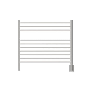 Jeeves Model K Straight 10 Bar Towel Warmer in Brushed Stainless Front View