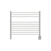 Jeeves Model K Straight 10 Bar Towel Warmer in Brushed Stainless Front View