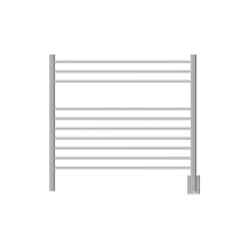 Jeeves Model K Straight 10 Bar Towel Warmer in Brushed Stainless Front View