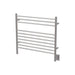Jeeves Model K Straight Towel Warmer in Polished Stainless Corner View