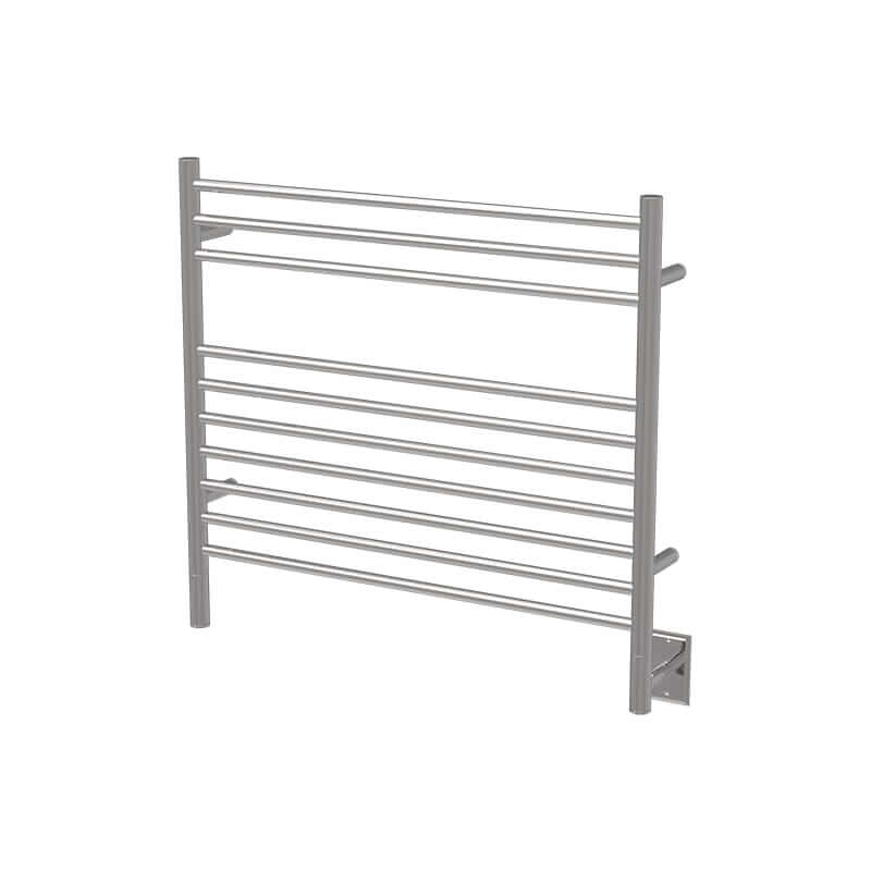 Jeeves Model K Straight Towel Warmer in Polished Stainless Corner View