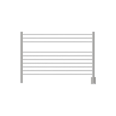 Jeeves Model L Straight 10 Bar Towel Warmer in Brushed Stainless Front View