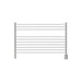 Jeeves Model L Straight 10 Bar Towel Warmer in Brushed Stainless Front View