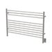 Jeeves Model L Straight 10 Bar Towel Warmer in Polished Stainless Corner View