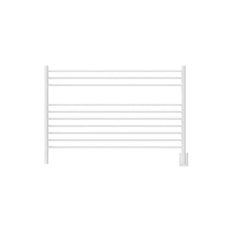 Jeeves Model L Straight Towel Warmer in White Front View